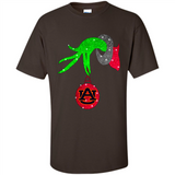 GRINCH HAND HOLDING AUBURN TIGERS GLITTER CHRISTMAS PINGPONG
