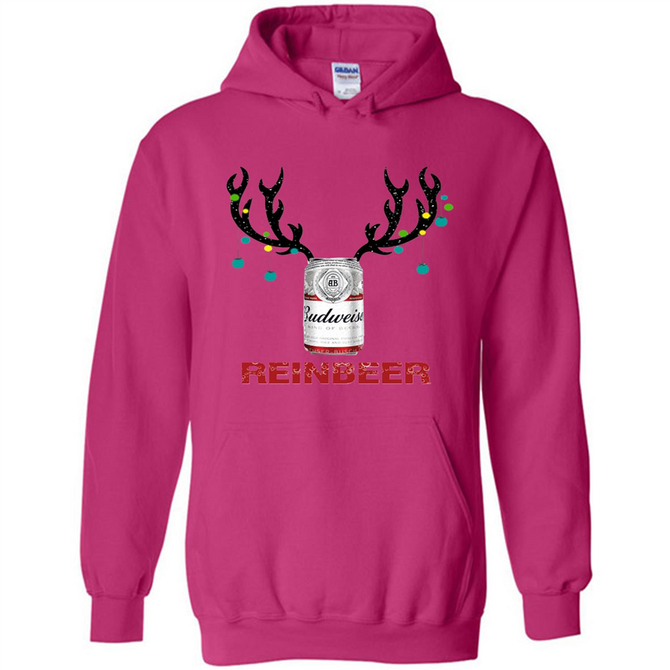 Budweiser Reinbeer Funny Beer Reindeer Christmas Sweatshirt - Hoodie