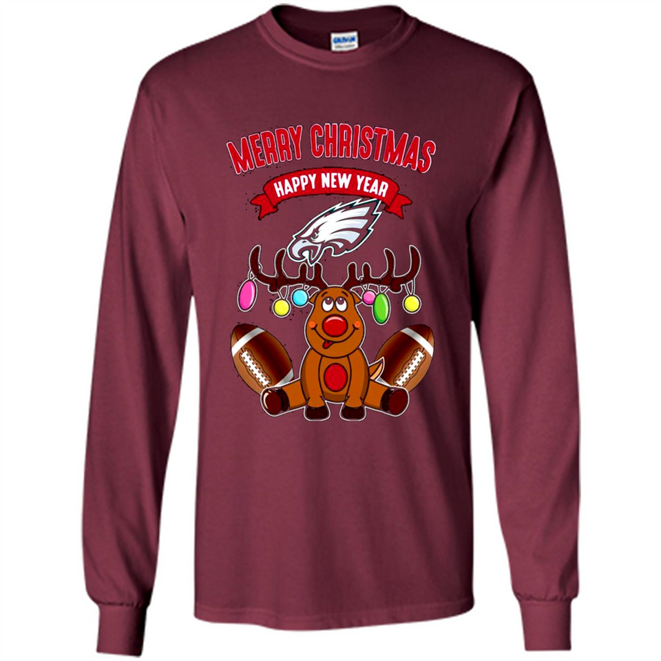 Philadelphia Eagles NFL Reindeer Funny Merry Christmas And Happy New Year