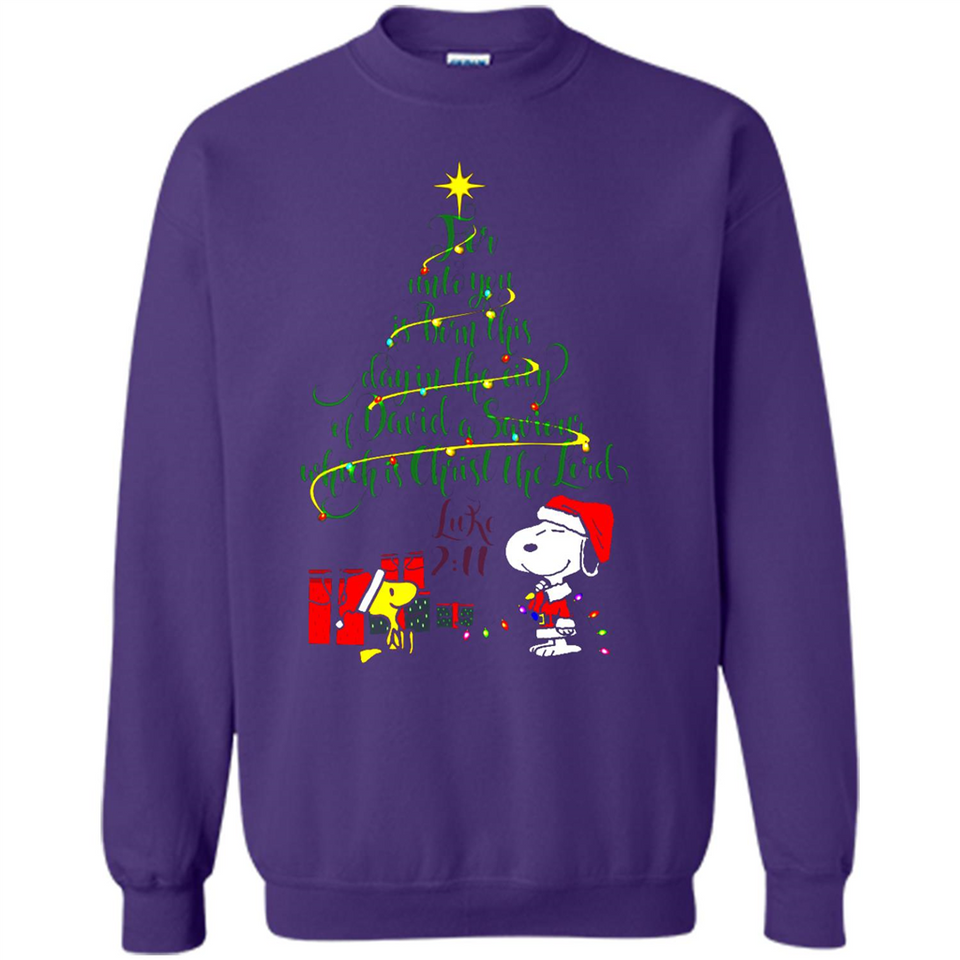 Snoopy Christmas Tree T-Shirt - Sweatshirt