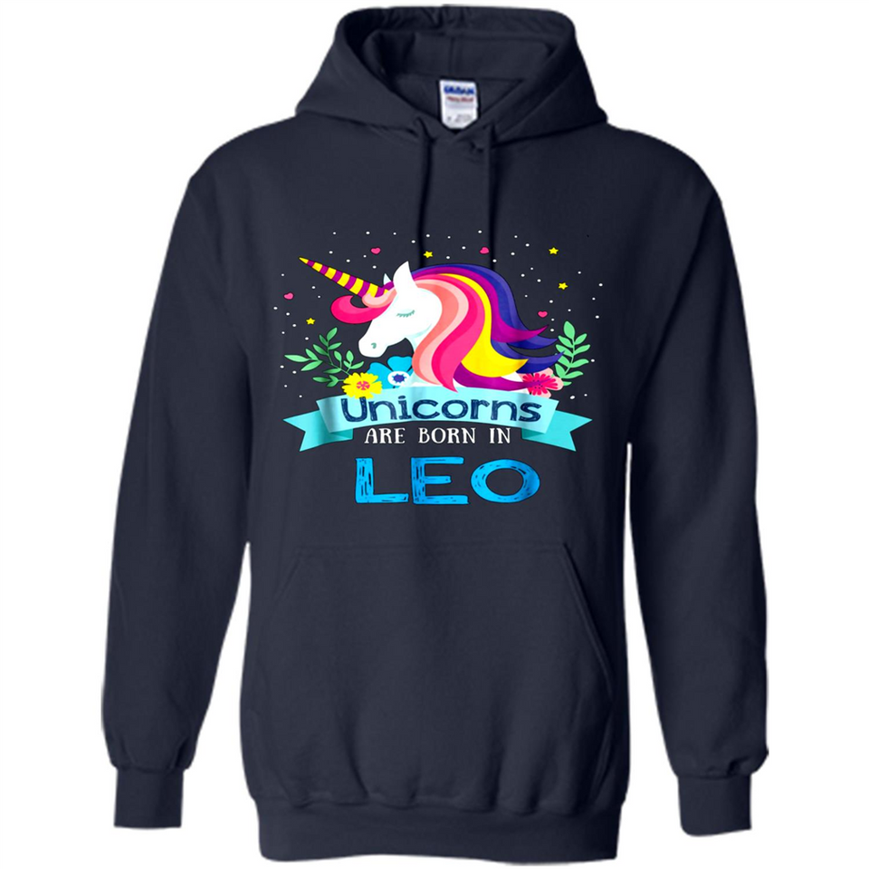 Unicorns are born in Leo Birthday Rainbow Gift Ladies Custom