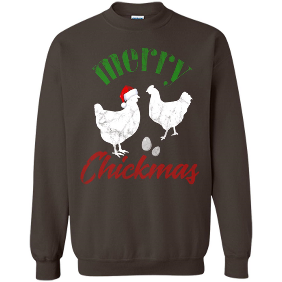 Christmas Chicken Shirt Santa Hens Lover Funny Farmer Gift - Sweatshirt