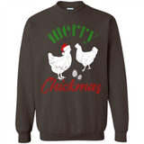 Christmas Chicken Shirt Santa Hens Lover Funny Farmer Gift - Sweatshirt