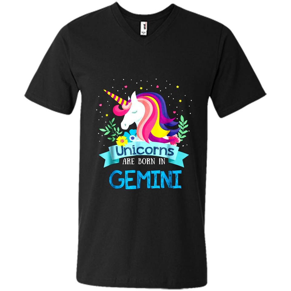 Unicorns are born in Gemini Birthday Rainbow Gift Custom Ultra Cotton