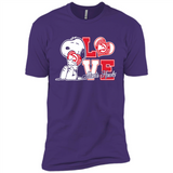 Snoopy loves NBA Atlanta Hawks - Premium Short Sleeve T-Shirt