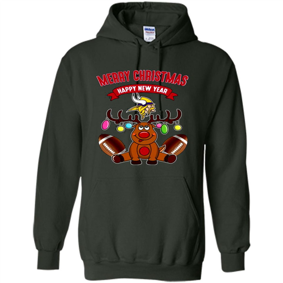 Minnesota Vikings NFL Reindeer Funny Merry Christmas And Happy New Year