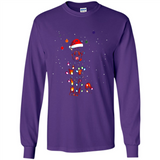 Rottweiler Santa Lights Christmas Dog Xmas Sweatshirt - Long Sleeve T-Shirt