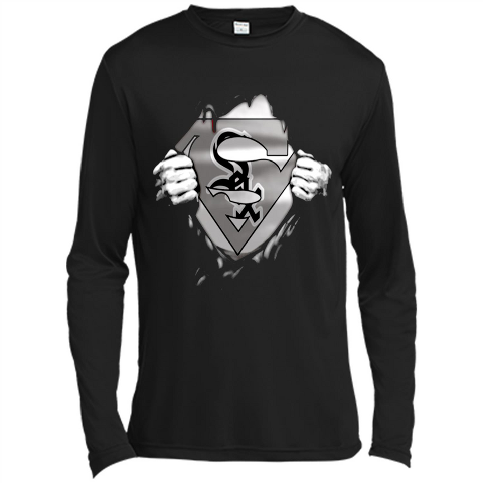 Chicago White Sox And Superman Fans - Canvas Long Sleeve T-Shirt