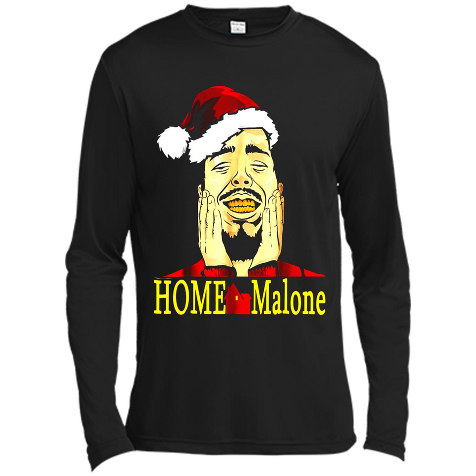 Home Malone Shirt Post Malone Christmas Sweatshirt - Canvas Long Sleeve T-Shirt