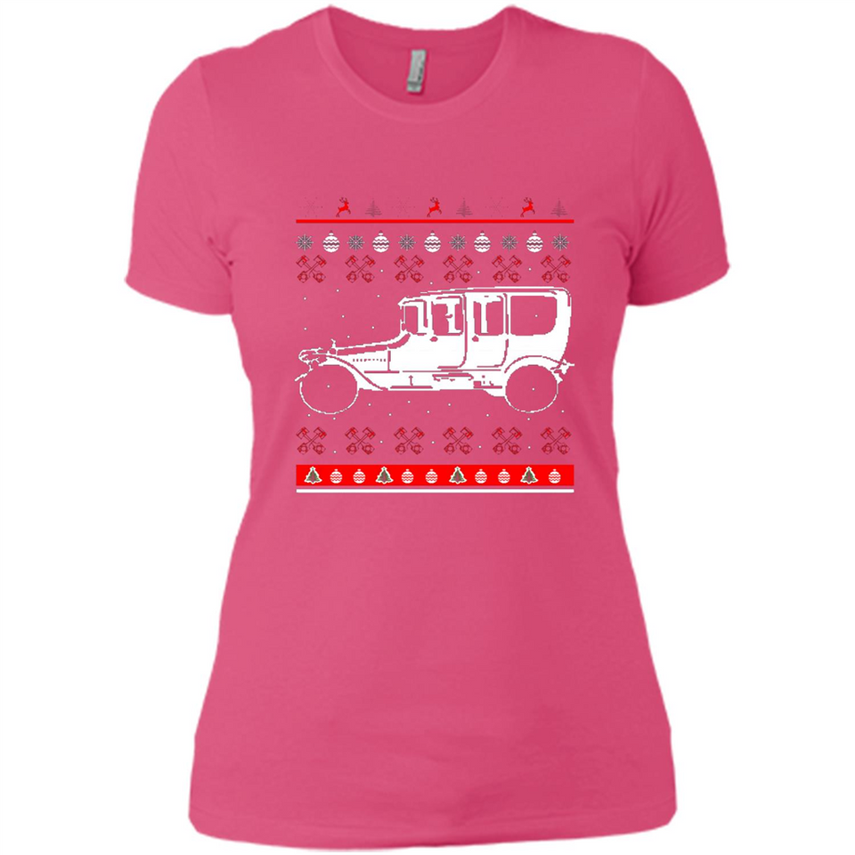 Christmas Ugly Sweater Automobile Ugly Christmas Sweater - Ladies' Boyfriend T-Shirt