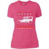 Christmas Ugly Sweater Automobile Ugly Christmas Sweater - Ladies' Boyfriend T-Shirt
