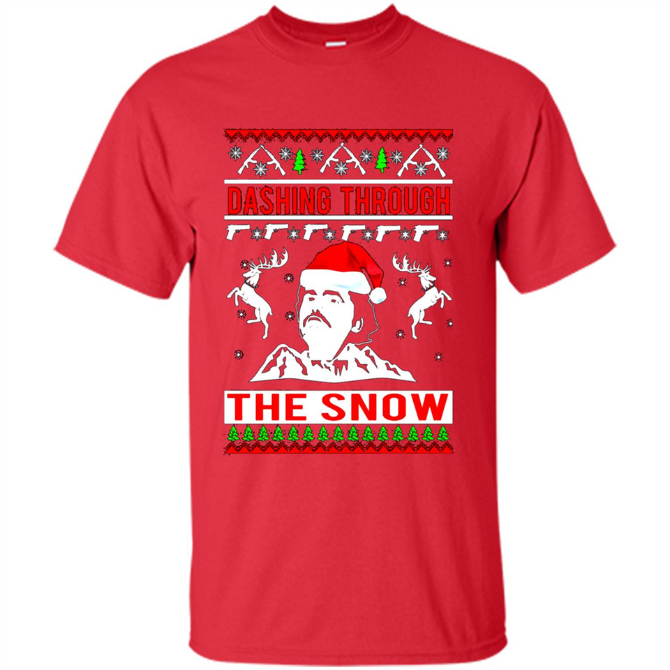 Narcos dashing through the snow Christmas sweatshirt PINGPONG