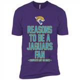 Reasons to be a Jacksonville Jaguars Fan Complete List on Back - Premium Short Sleeve T-Shirt