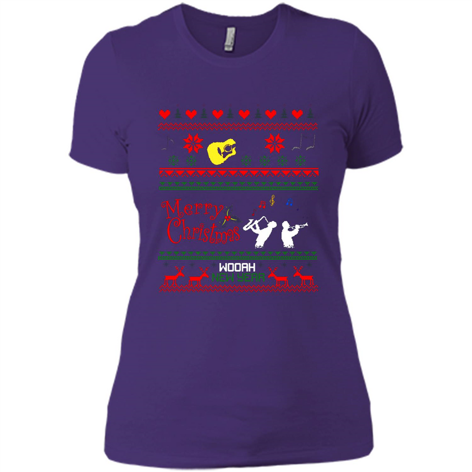 Music Ugly Christmas SweatShirt - Ladies' Boyfriend T-Shirt