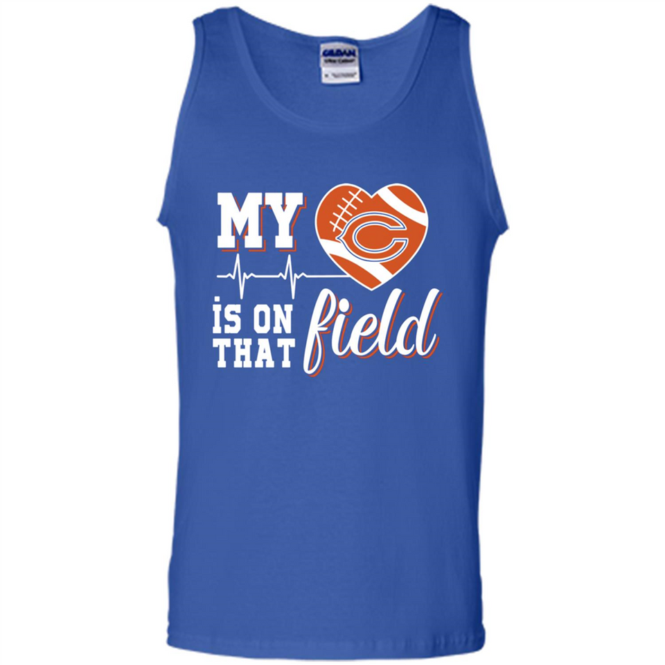 Chicago Bears Football My Heart is on that Field - Tank Top