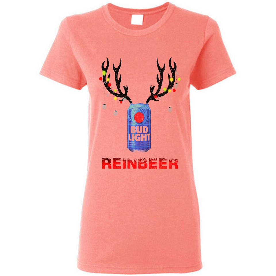 Bud light reinbeer Christmas - Ladies Short-Sleeve