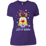 Minion Arizona Cardinals Ugly Christmas Sweater Let it Snow - Ladies' Boyfriend T-Shirt