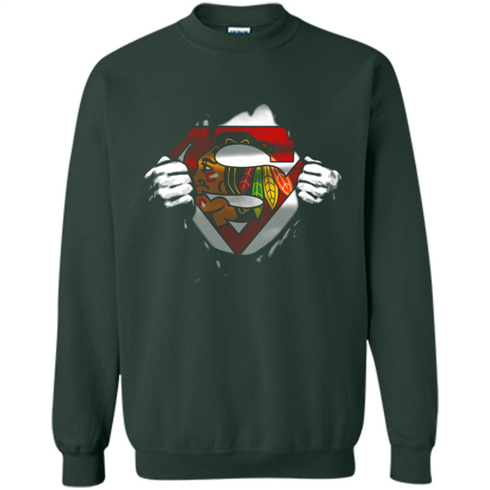 Chicago Blackhawks And Superman Fans - Sweatshirt