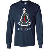 Christmas tree Nurse merry Christmas - Long Sleeve T-Shirt