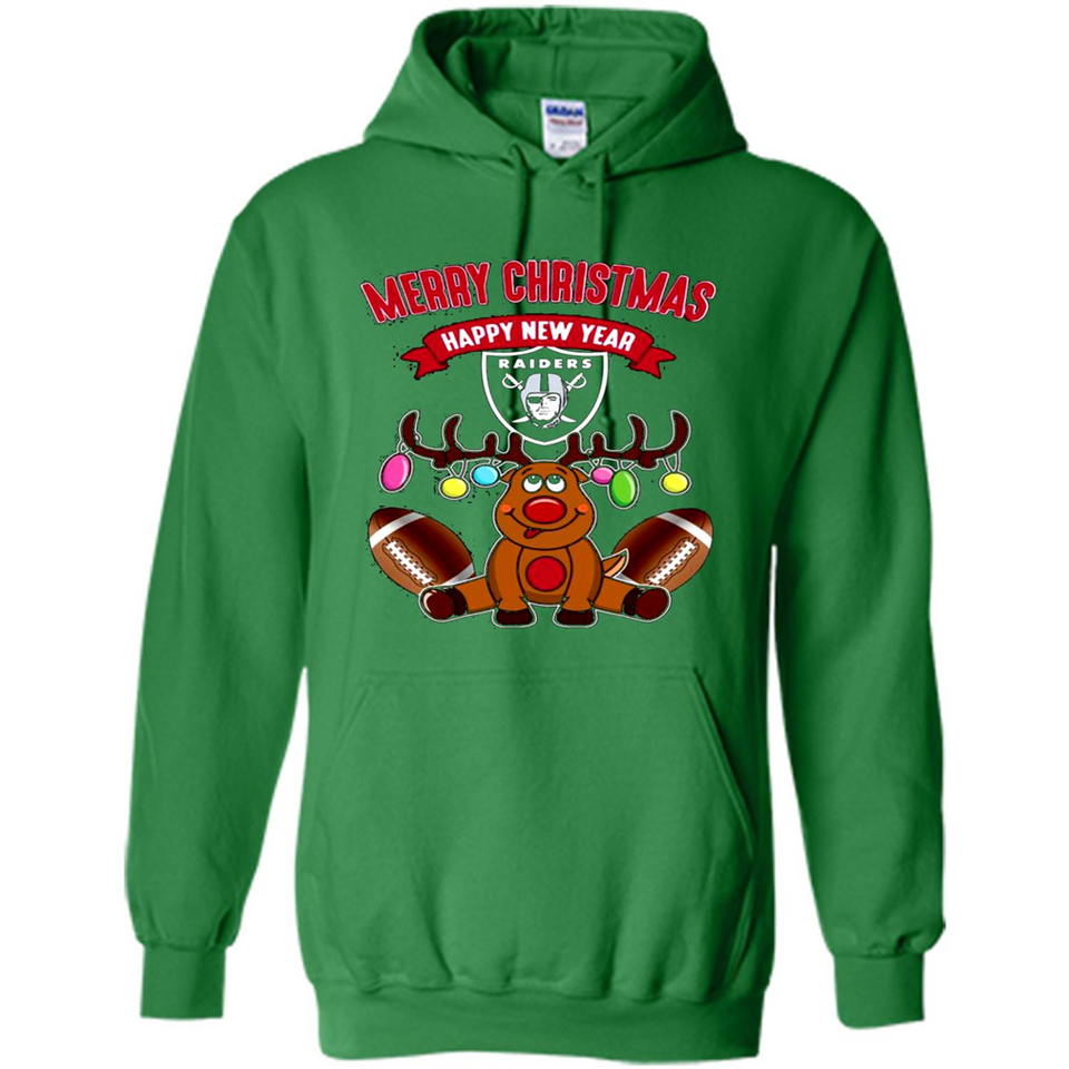 Oakland Raiders NFL Reindeer Funny Merry Christmas And Happy New Year
