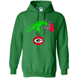 GRINCH HAND HOLDING GREEN BAY PACKERS GLITTER CHRISTMAS PINGPONG