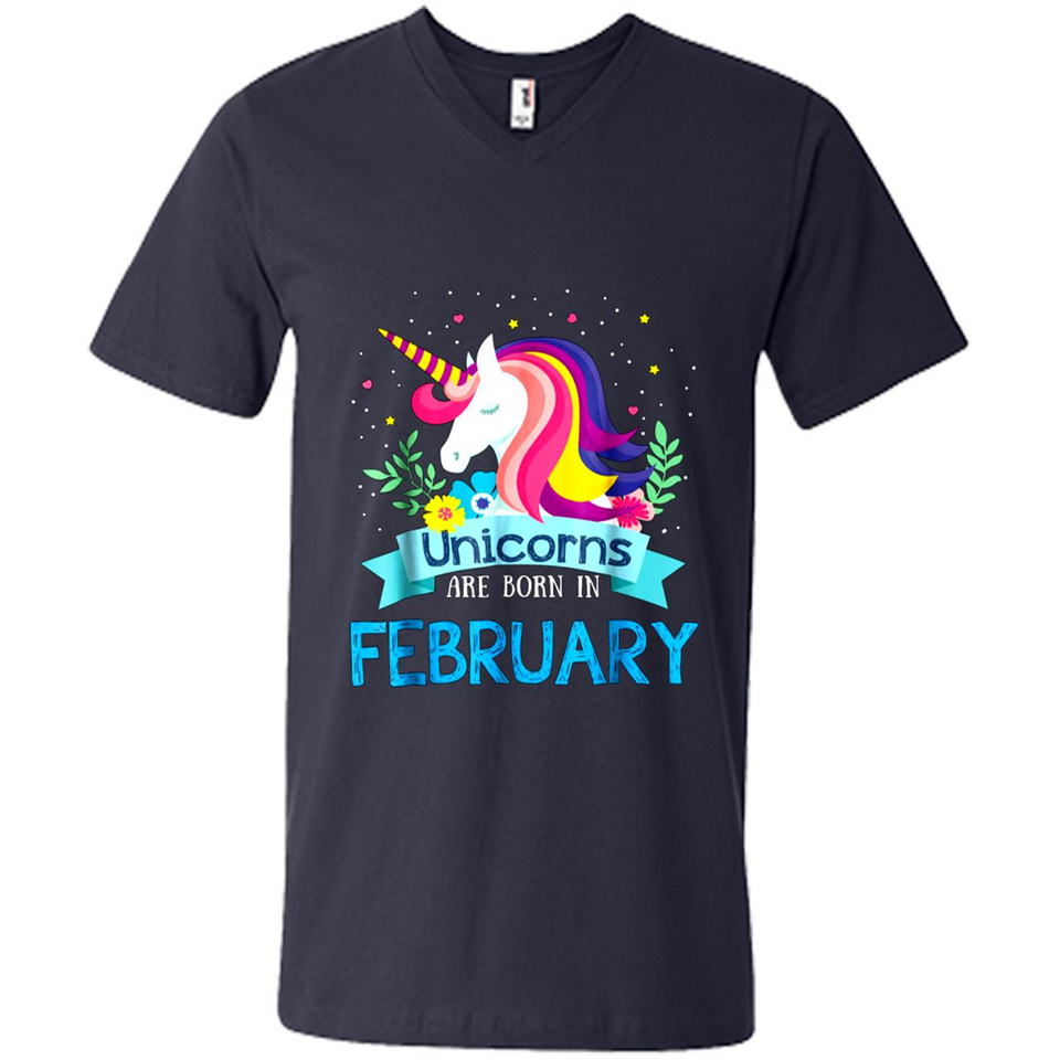 Unicorns are born in February Birthday Rainbow Gift Custom Ultra Cotton