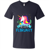 Unicorns are born in February Birthday Rainbow Gift Custom Ultra Cotton