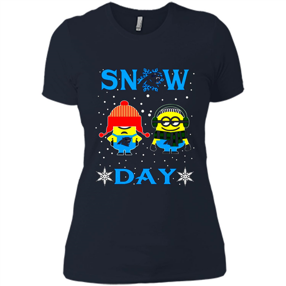 Snow Day Shirt For Carolina Panthers Vs Minion Fans pingpong