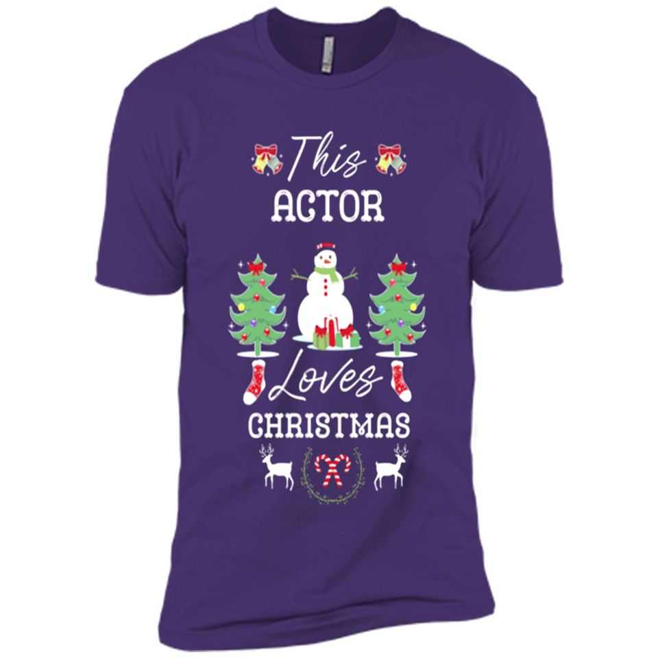 This Actor Loves Christmas Tree Shirt with Snowman