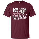 Green Bay Packers Football My Heart is on that Field - Shirt