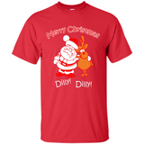Christmas T-Shirt Santa And Reindeer Dilly Dilly - Shirt