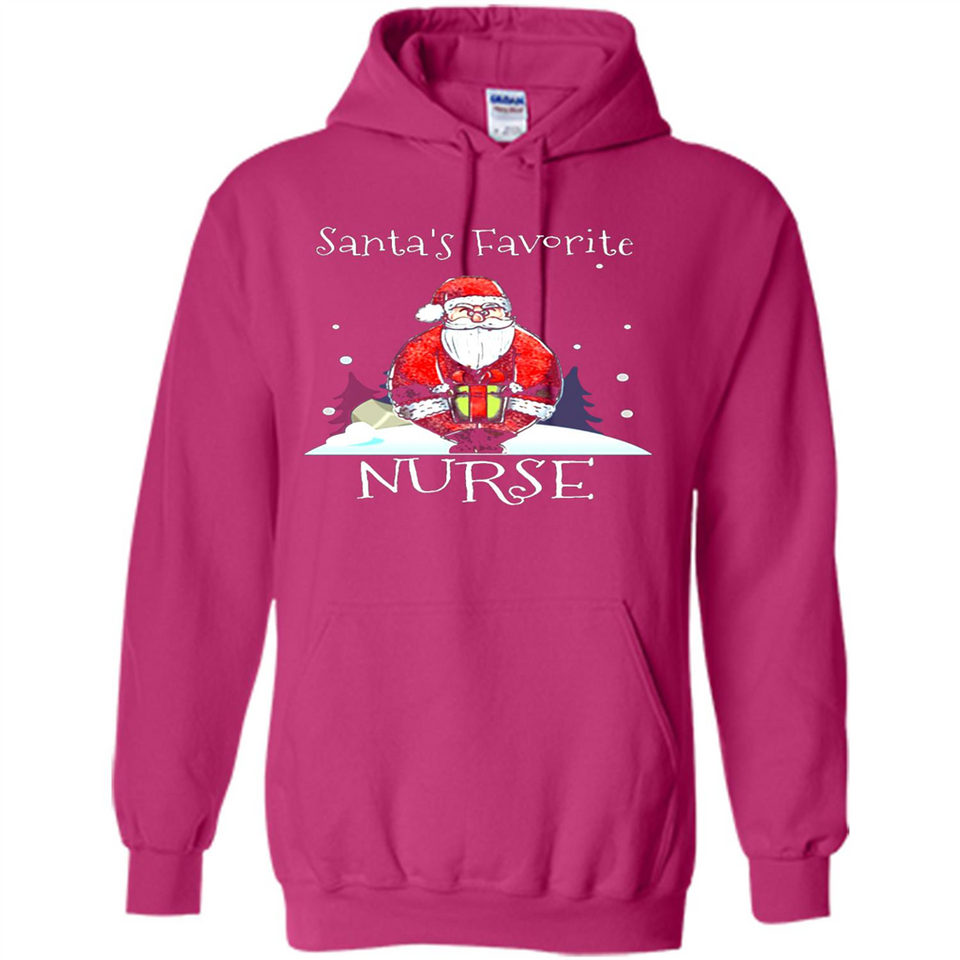 Funny Christmas Nurse Shirt, Santa_s Favorite Nurse - Hoodie