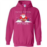 Funny Christmas Nurse Shirt, Santa_s Favorite Nurse - Hoodie