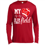 Tampa Bay Buccaneers Football My Heart is on that Field - Canvas Long Sleeve T-Shirt