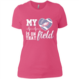 Philadelphia Eagles Football My Heart is on that Field - Ladies' Boyfriend T-Shirt