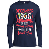 December 1986 32 Years Of Being Classy Sassy - Canvas Long Sleeve T-Shirt