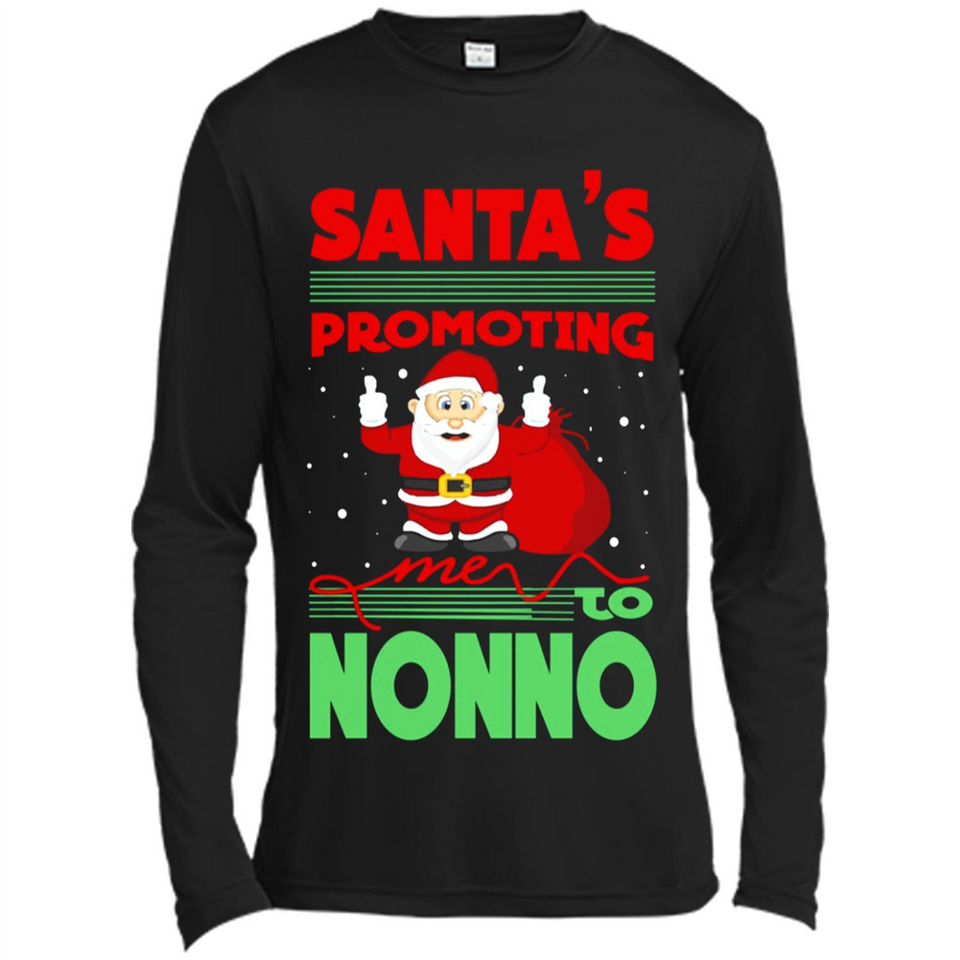 Santa's Promoting Me To Nonno - Canvas Long Sleeve T-Shirt