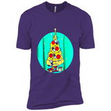 Funny Pizza Ugly Christmas Sweater Xmas Pizza Tree - Premium Short Sleeve T-Shirt