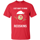 I Just Want To Drink Hot Chocolate & Watch Washington Redskins Ugly Christmas Sweater PINGPONG