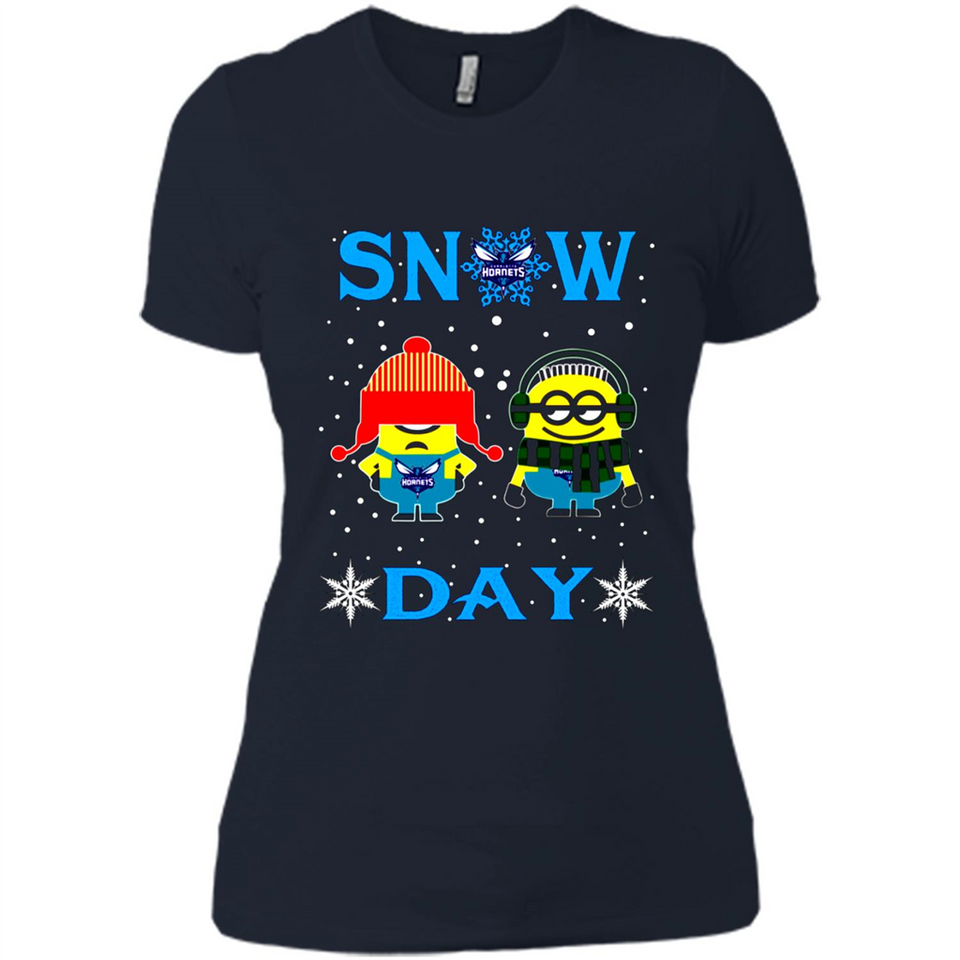 Snow Day Shirt For Charlotte Hornets Vs Minion Fans pingpong