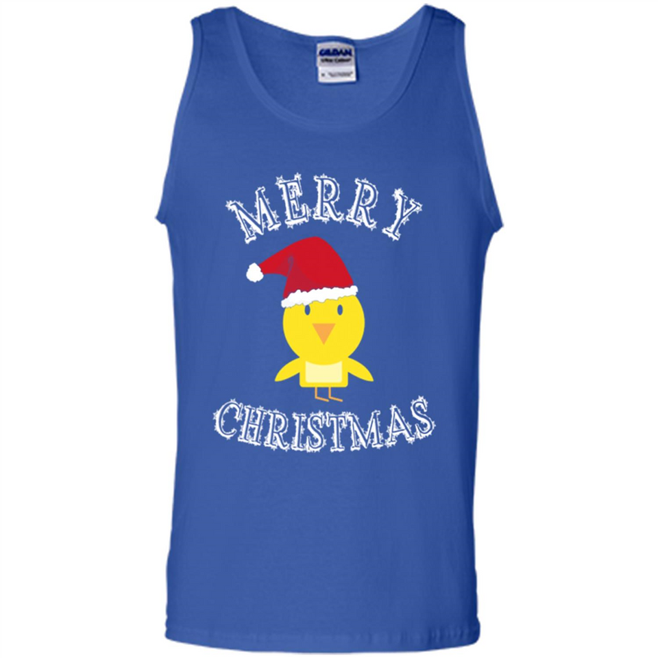 Bird Santa Merry Christmas T-Shirt - Birds Watchers Xmas - Tank Top