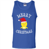Bird Santa Merry Christmas T-Shirt - Birds Watchers Xmas - Tank Top