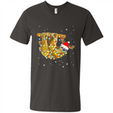 Christmas Lights Sloth Wearing Santa Hat Funny Xmas - Men's V-Neck