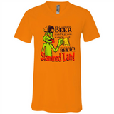 Slammed I Am I Would Drink Beer With A Goat On A Boat Shirt - Canvas Unisex V-Neck