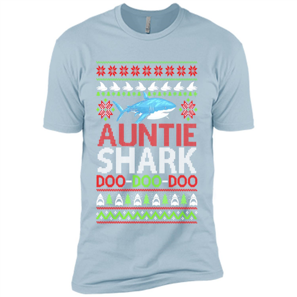 Auntie shark Doo Doo Doo Christmas - Premium Short Sleeve T-Shirt