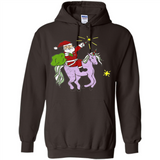 Distressed Retro Santa Riding Unicorn - Hoodie
