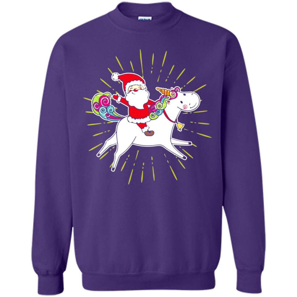 Unicorn And Santa Christmas - Sweatshirt