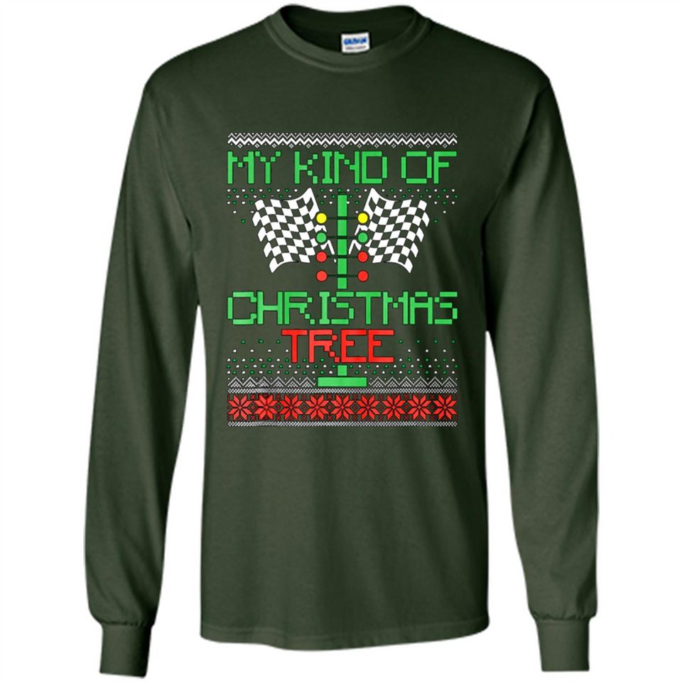 Funny Drag Racing Ugly Christmas Holiday Tree PING PONG