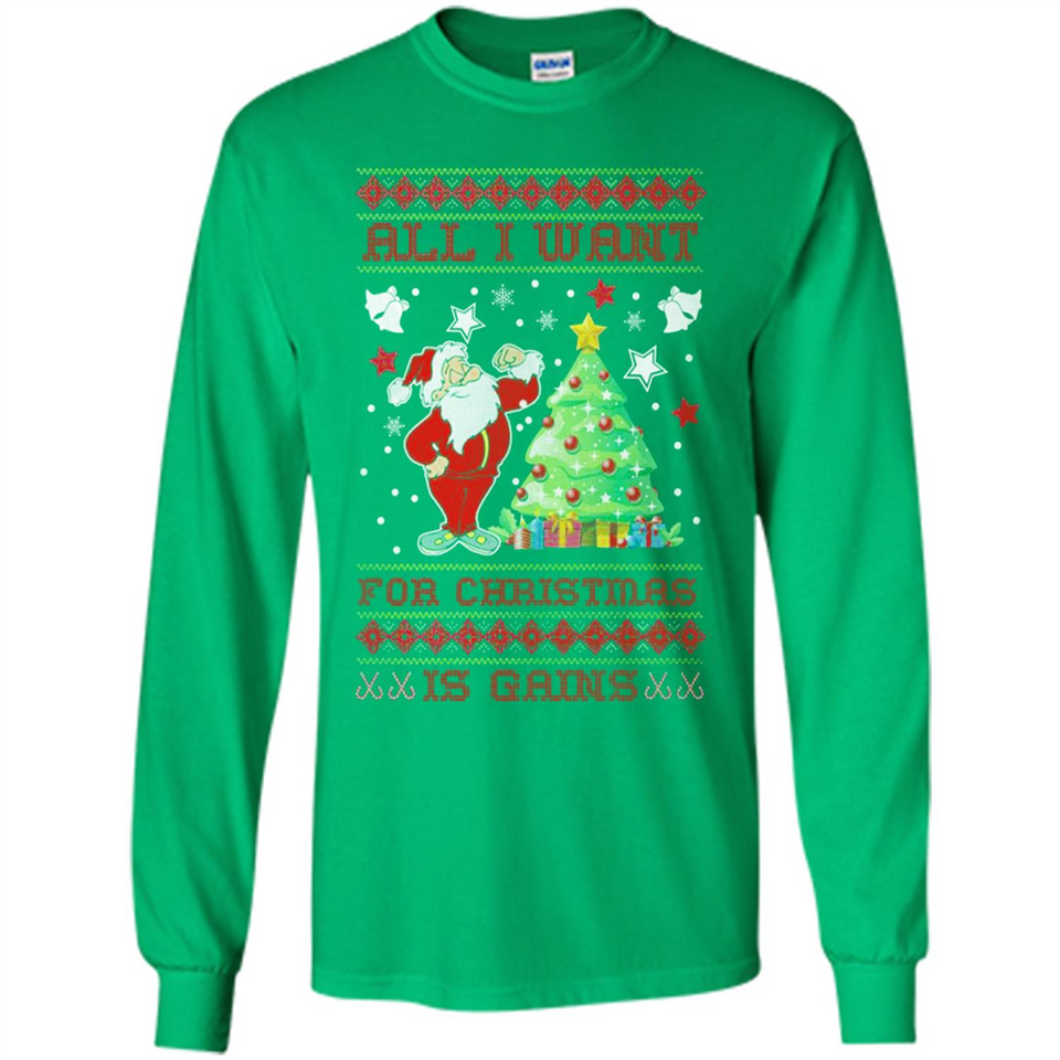 All I Want For Christmas Is Gains Christmas Tree Santa Claus