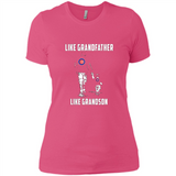 Chicago Cubs GrandFather Like GrandSon - Ladies' Boyfriend T-Shirt